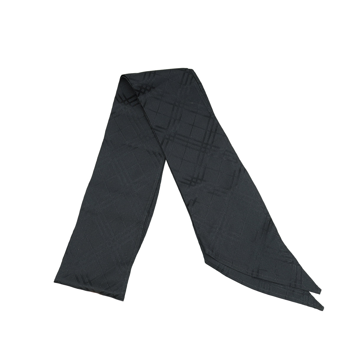 Burberry Black Checked Pointed-Tip Scarf-Burberry-THE CLOSET