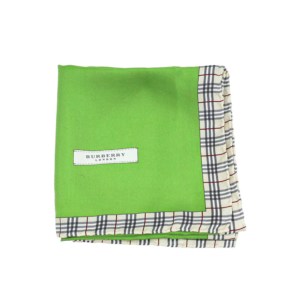Burberry Green Nova Check Silk Scarf-Burberry-THE CLOSET