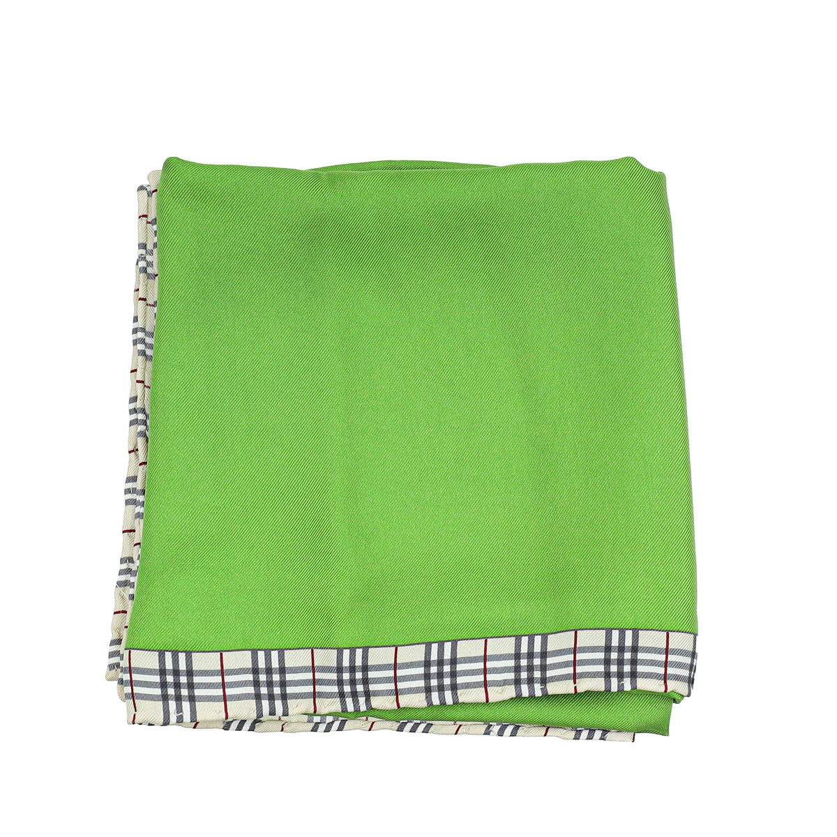 Burberry Green Nova Check Silk Scarf-Burberry-THE CLOSET