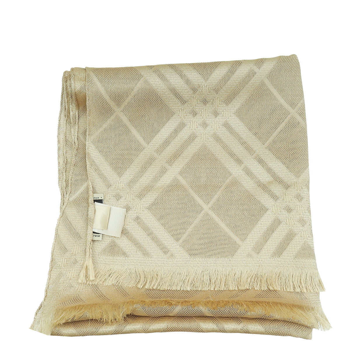 Burberry Champagne Silk Scarf-Burberry-THE CLOSET