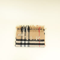 Burberry Archive Beige Check Cashmere Scarf w/ Initials JFK