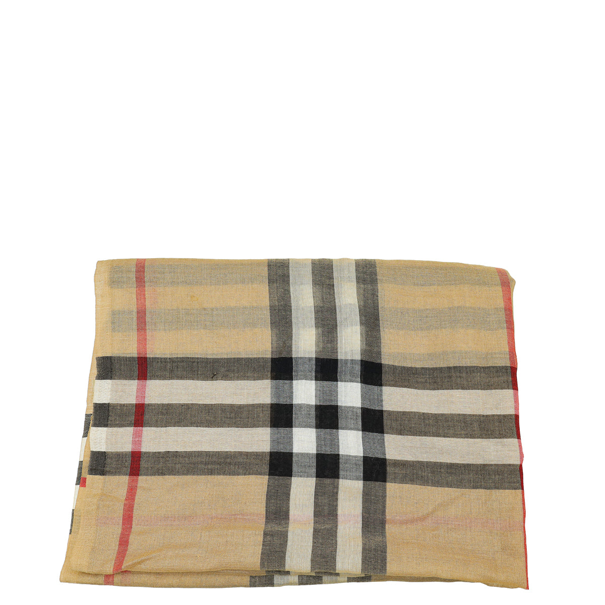 Burberry Brown Multicolor House Check Gauze Silk Wool Scarf-Burberry-THE CLOSET