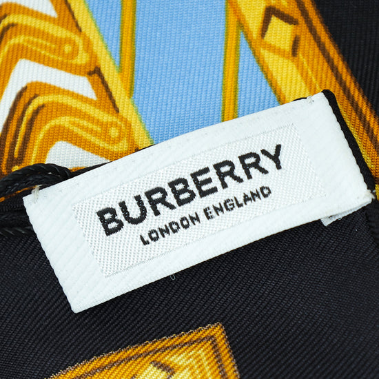 Burberry Multicolor Astrological Print Silk Square Scarf