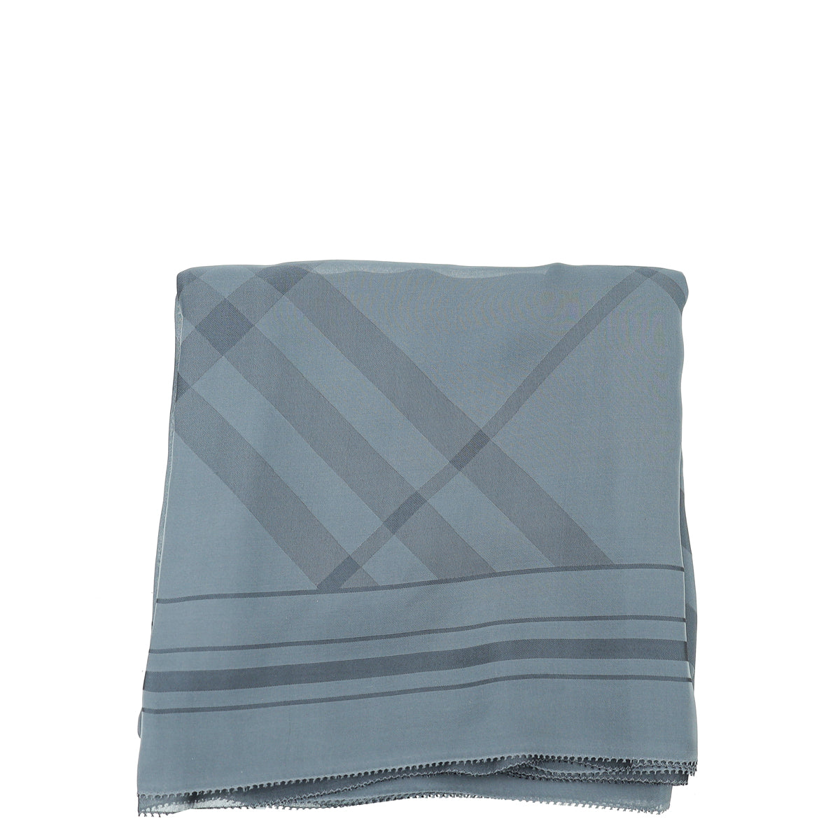 Burberry Dark Gray Giant Check Chiffon Scarf-Burberry-THE CLOSET