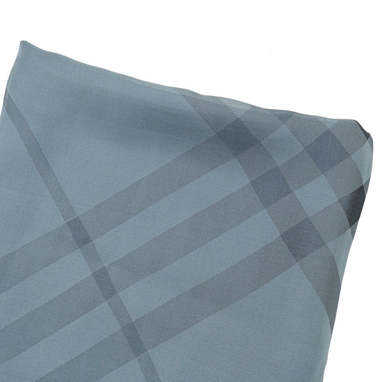 Burberry Dark Gray Giant Check Chiffon Scarf