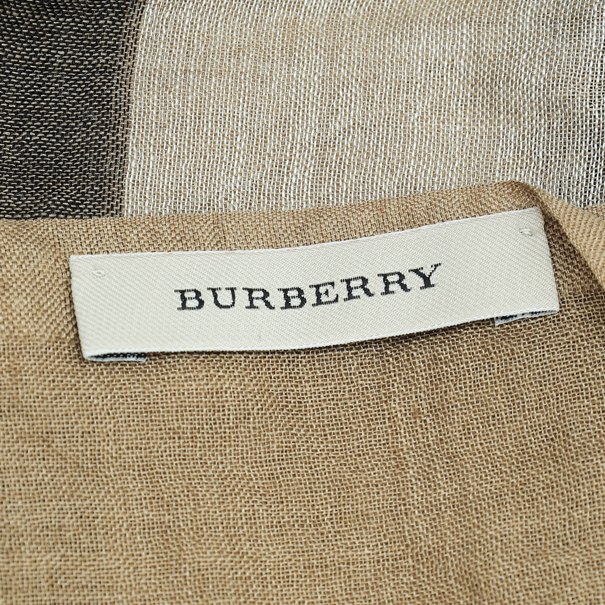 Burberry Brown Multicolor House Check Gauze Scarf