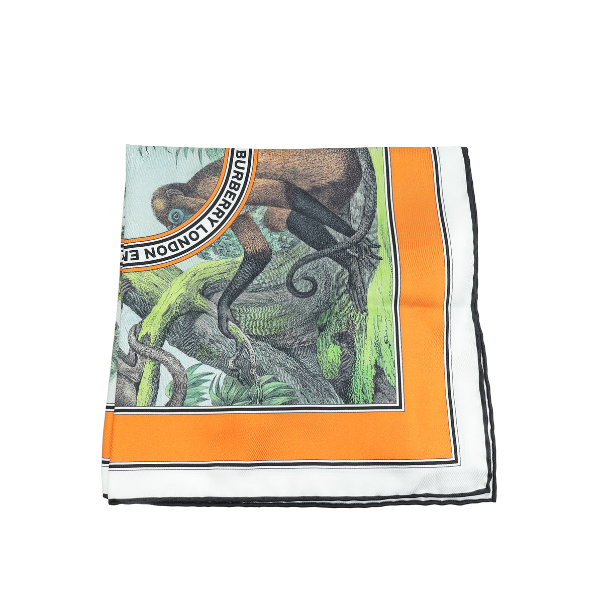 Burberry Multicolor Monkey Print Silk Scarf-Burberry-THE CLOSET