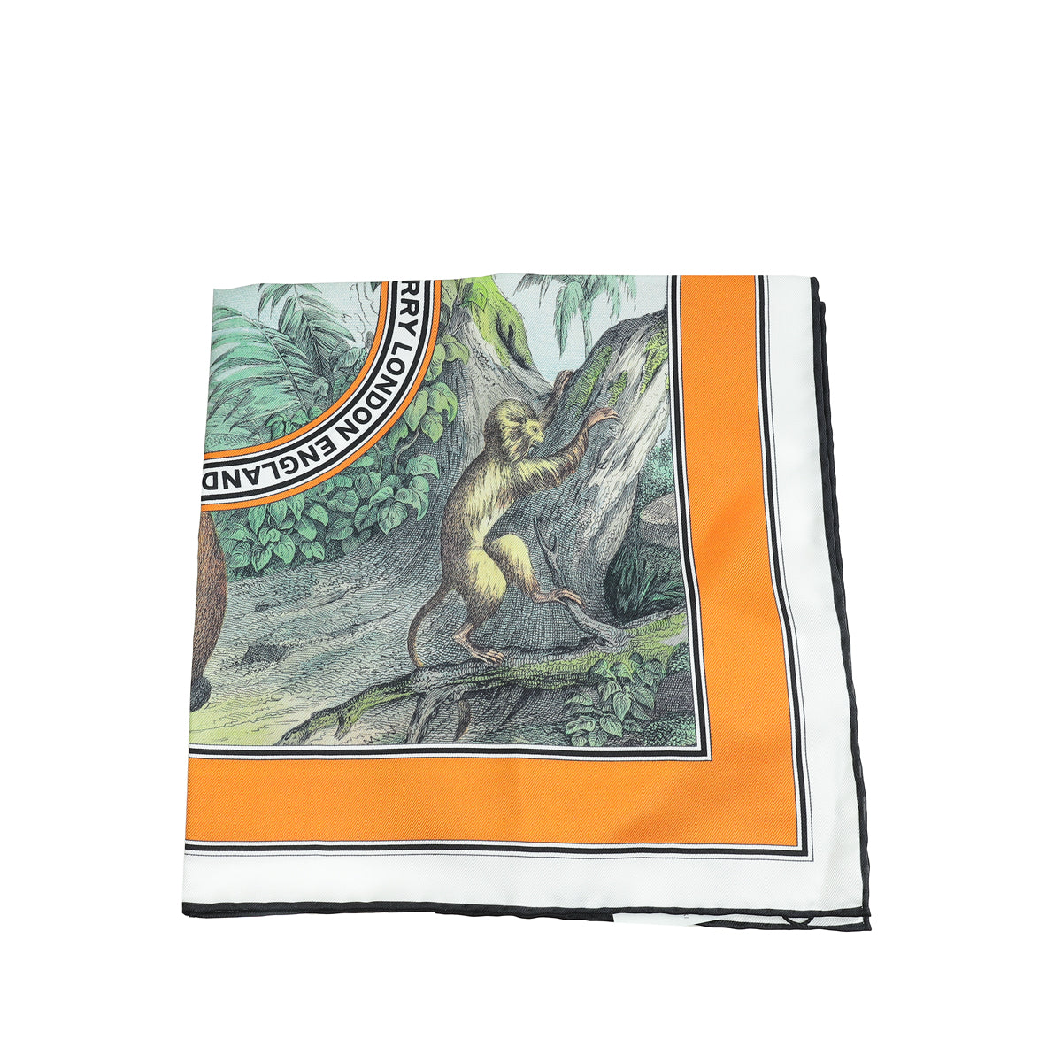 Burberry Multicolor Monkey Print Silk Scarf-Burberry-THE CLOSET
