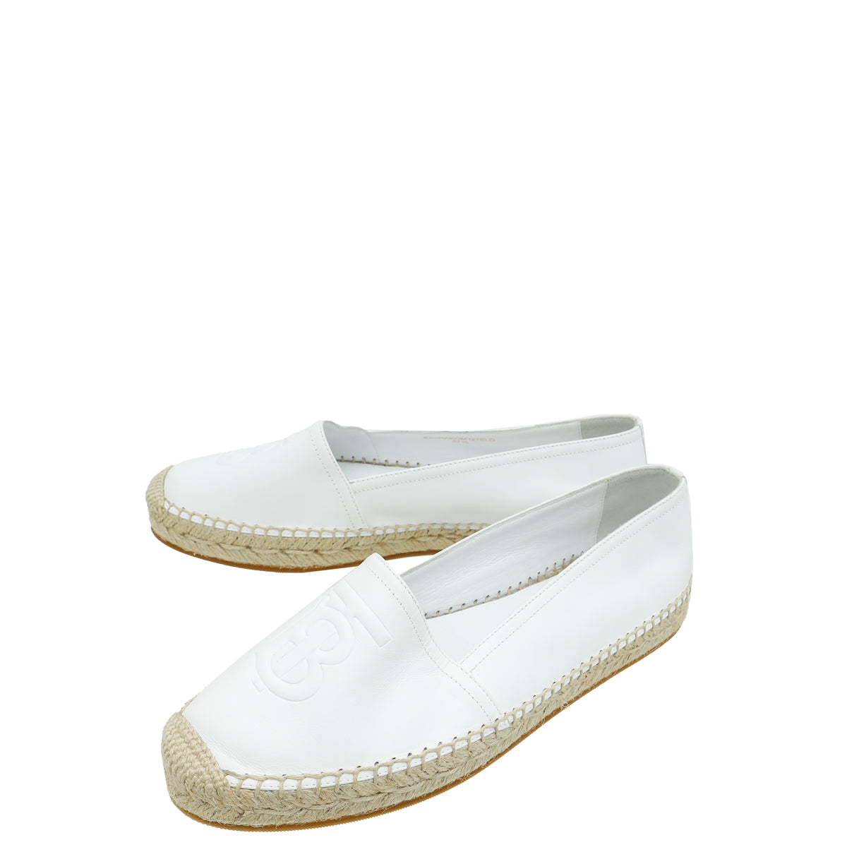 Burberry White TB Tabitha Espadrille 37.5-Burberry-THE CLOSET