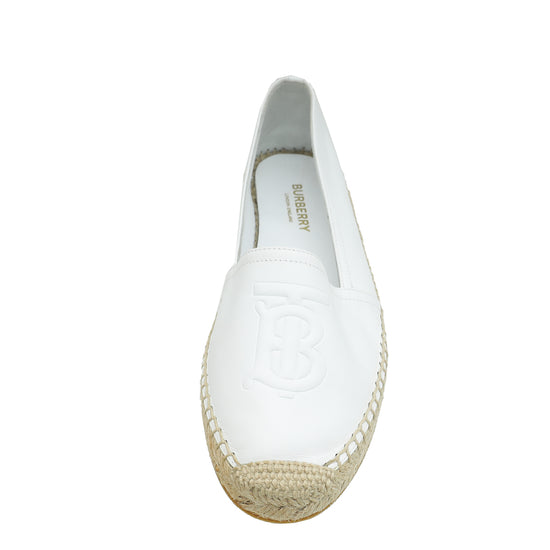 Burberry White TB Tabitha Espadrille 37.5