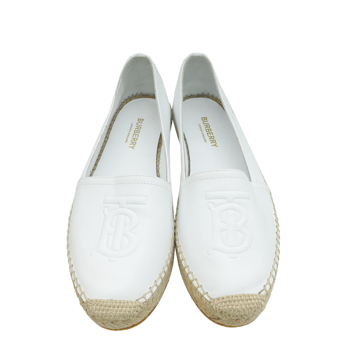 Burberry White TB Tabitha Espadrille 37.5