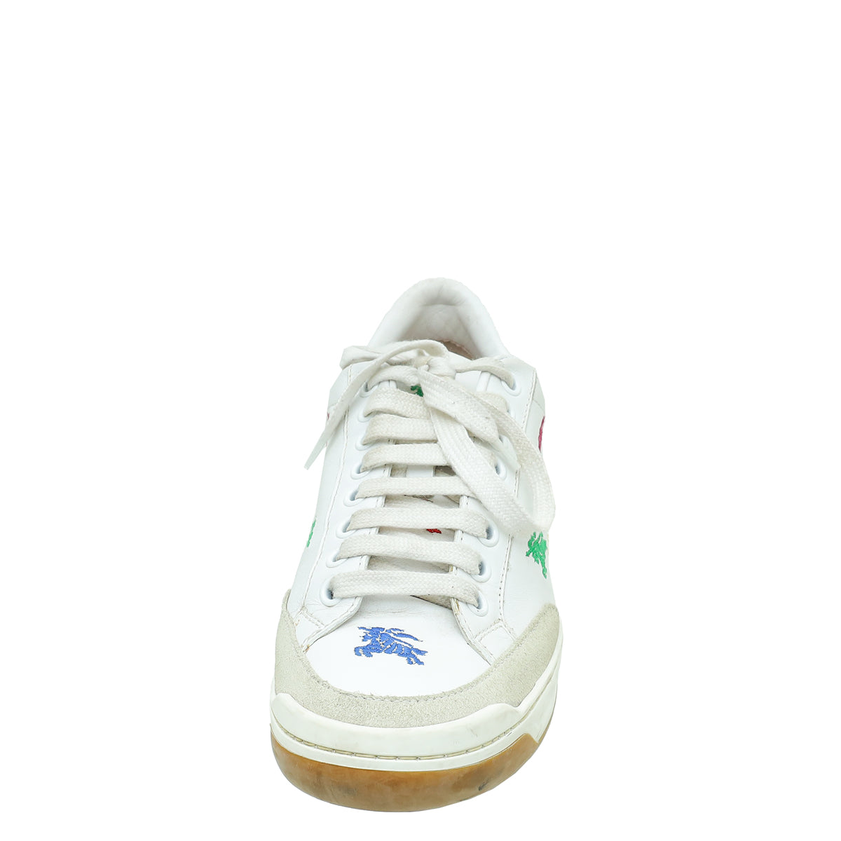 Burberry White Multicolor Timsbury Knight Sneakers 36-Burberry-THE CLOSET