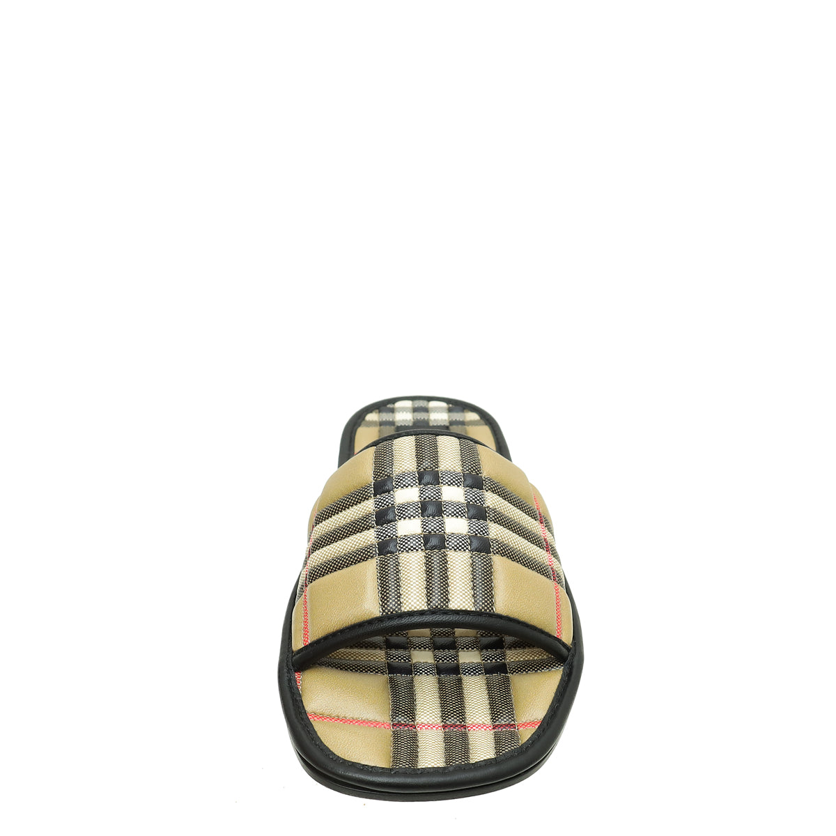Burberry Archive Beige Quilted Alixa Flat Slide Sandals 36-Burberry-THE CLOSET