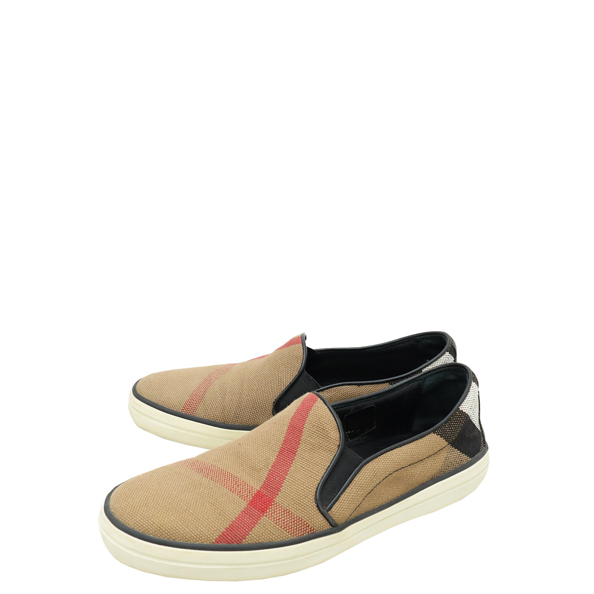 Burberry Bicolor Novacheck Gauden Slip On Sneakers 36-Burberry-THE CLOSET