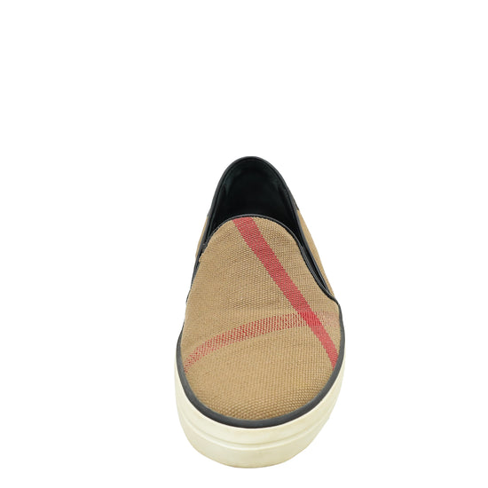 Burberry Bicolor Novacheck Gauden Slip On Sneakers 36