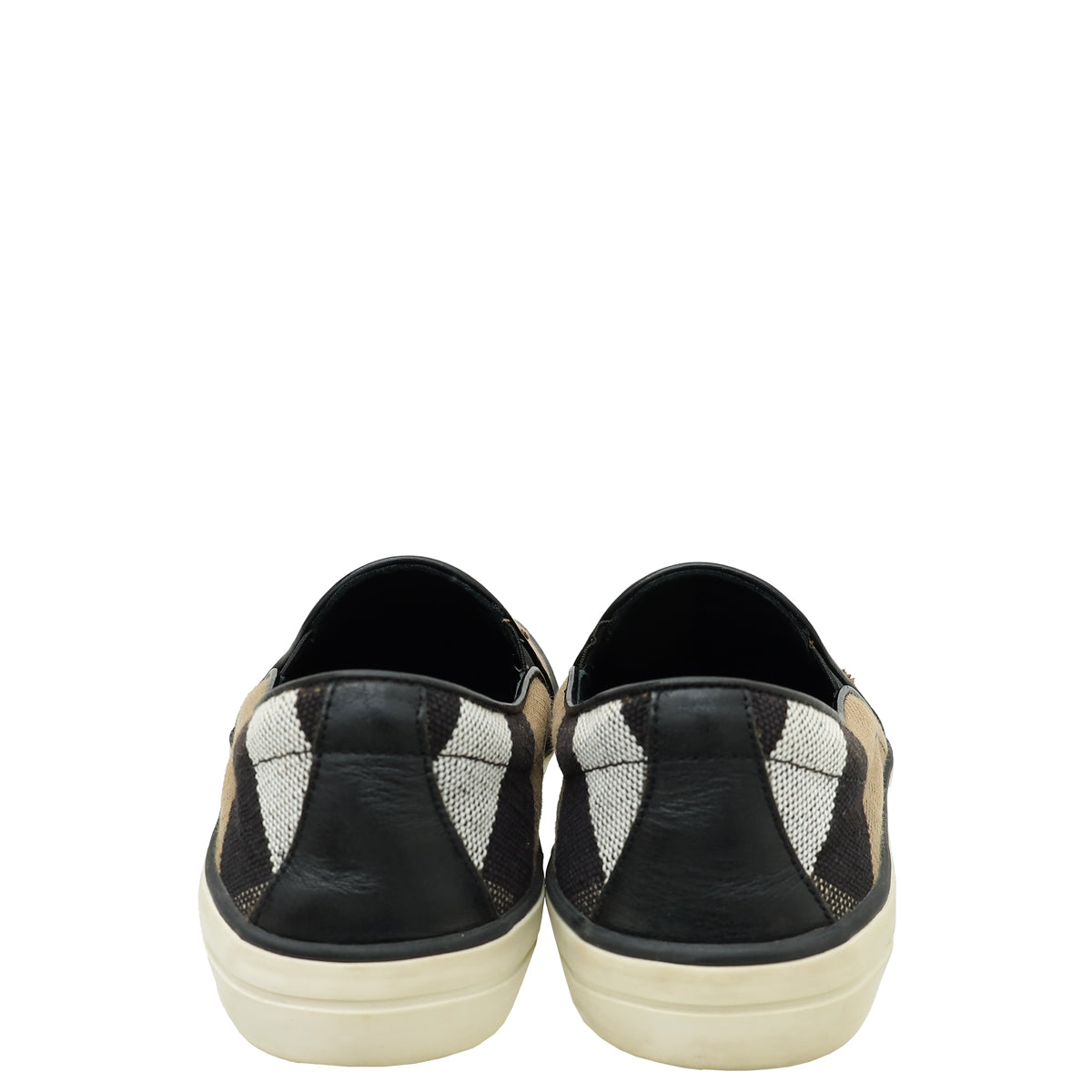 Burberry Bicolor Novacheck Gauden Slip On Sneakers 36