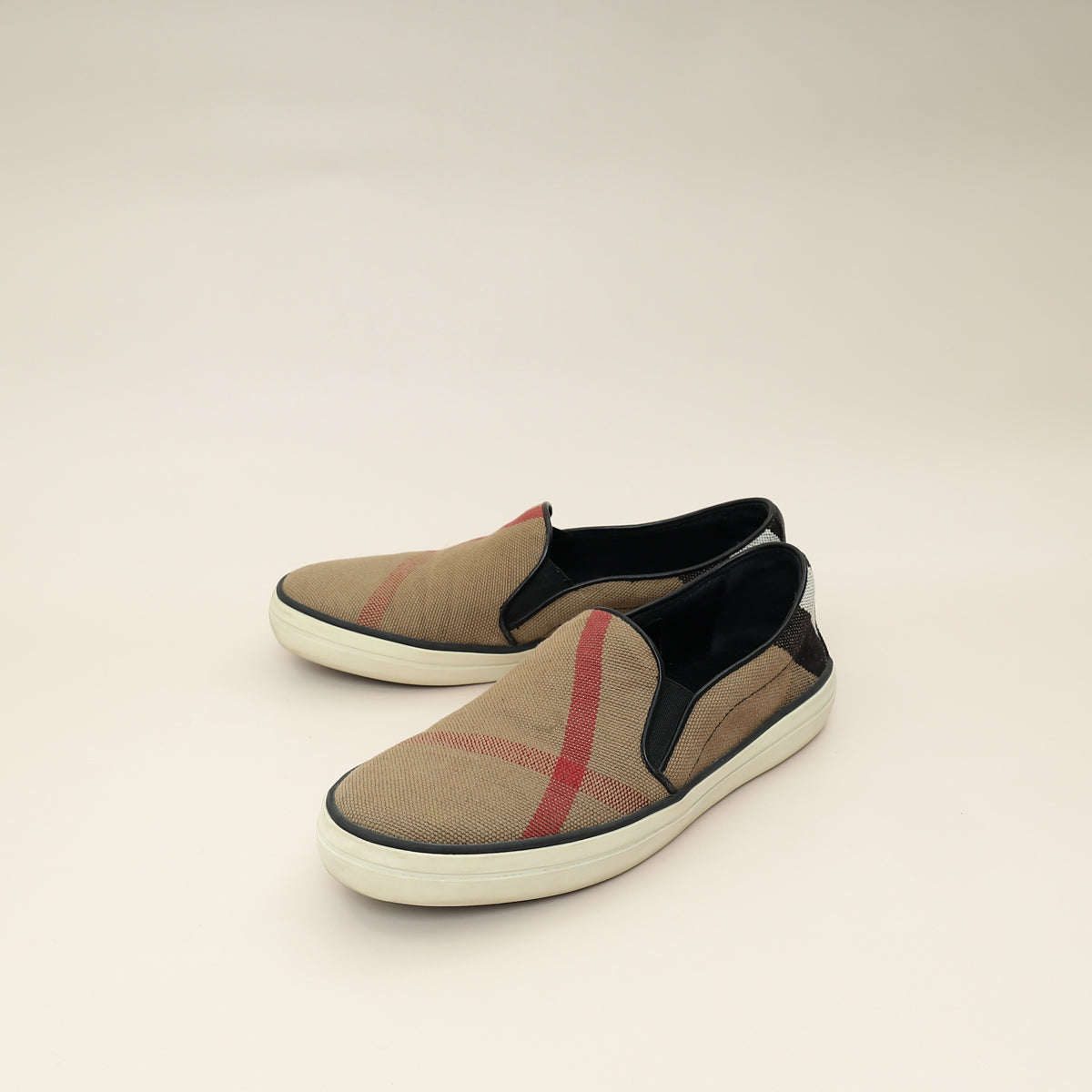 Burberry Multicolor Novacheck Gauden Slip On Sneakers 36-Burberry-THE CLOSET