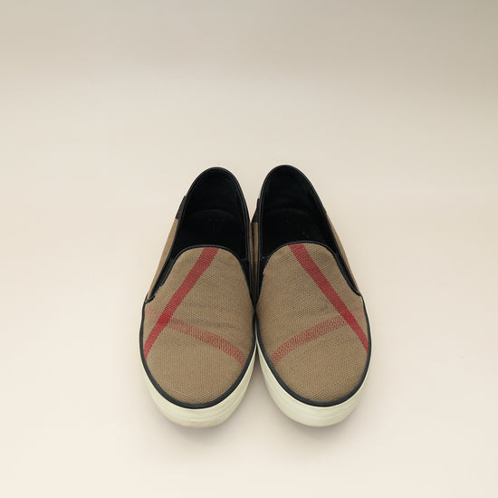 Burberry Multicolor Novacheck Gauden Slip On Sneakers 36-Burberry-THE CLOSET