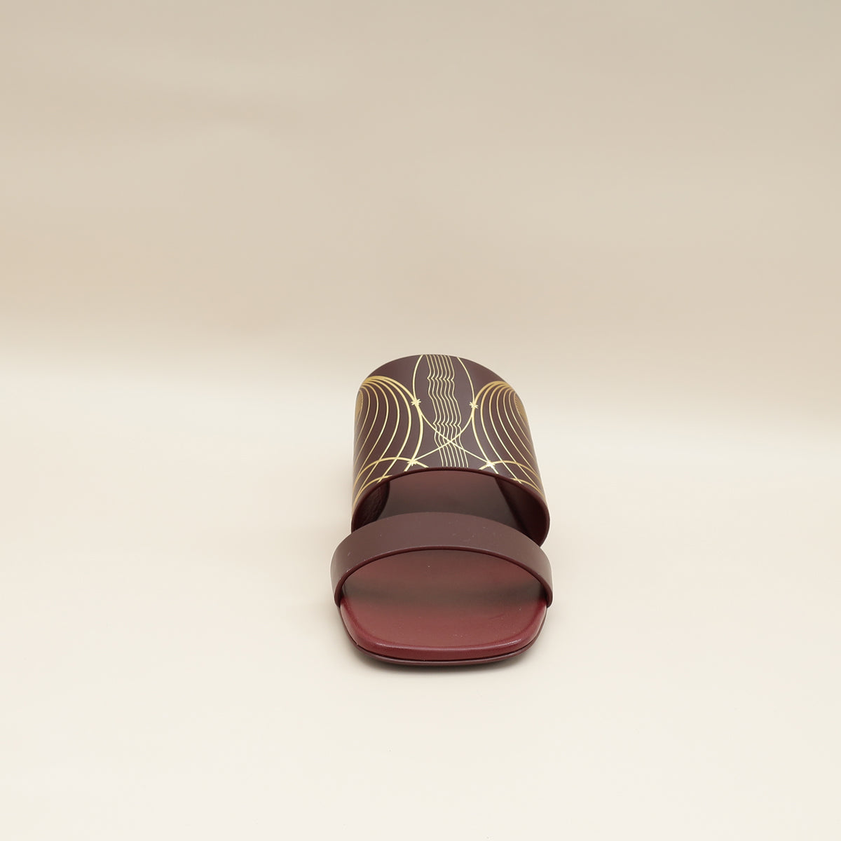 Burberry Dark Maroon Myla Sandals 37.5-Burberry-THE CLOSET