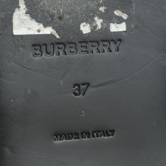 Burberry Beige Carolyn Logo Flat Slide Sandals 37-Burberry-THE CLOSET