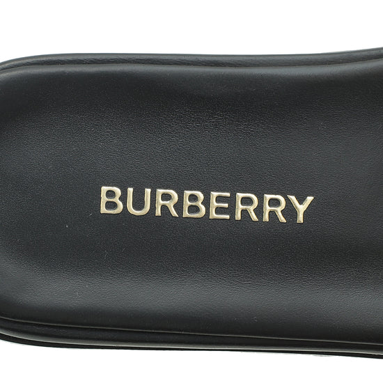 Burberry Beige Carolyn Logo Flat Slide Sandals 37-Burberry-THE CLOSET