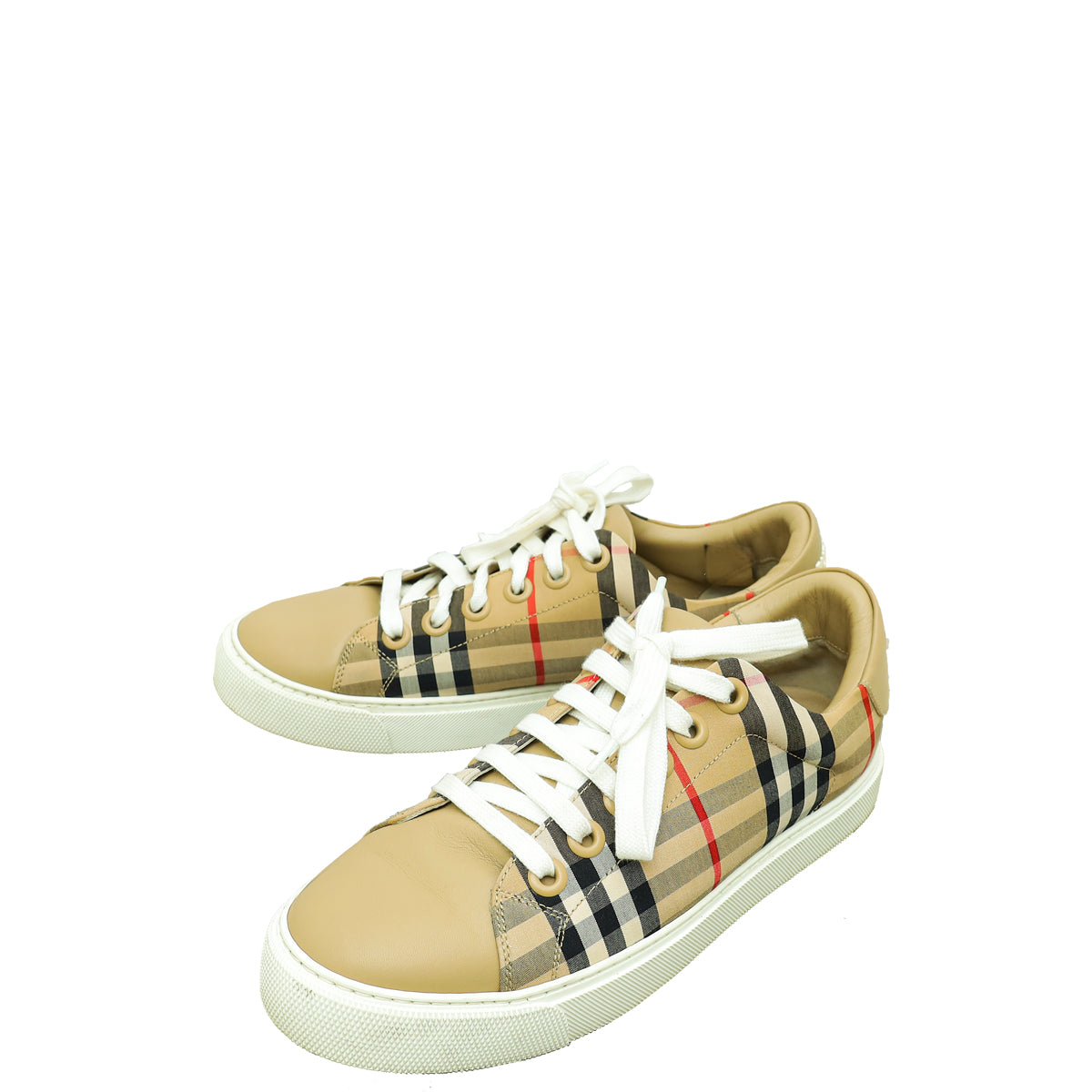 Burberry Beige Albridge Sneakers 37-Burberry-THE CLOSET