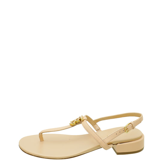 Burberry Nude TB Logo Emily 20 Thong Sandal 38