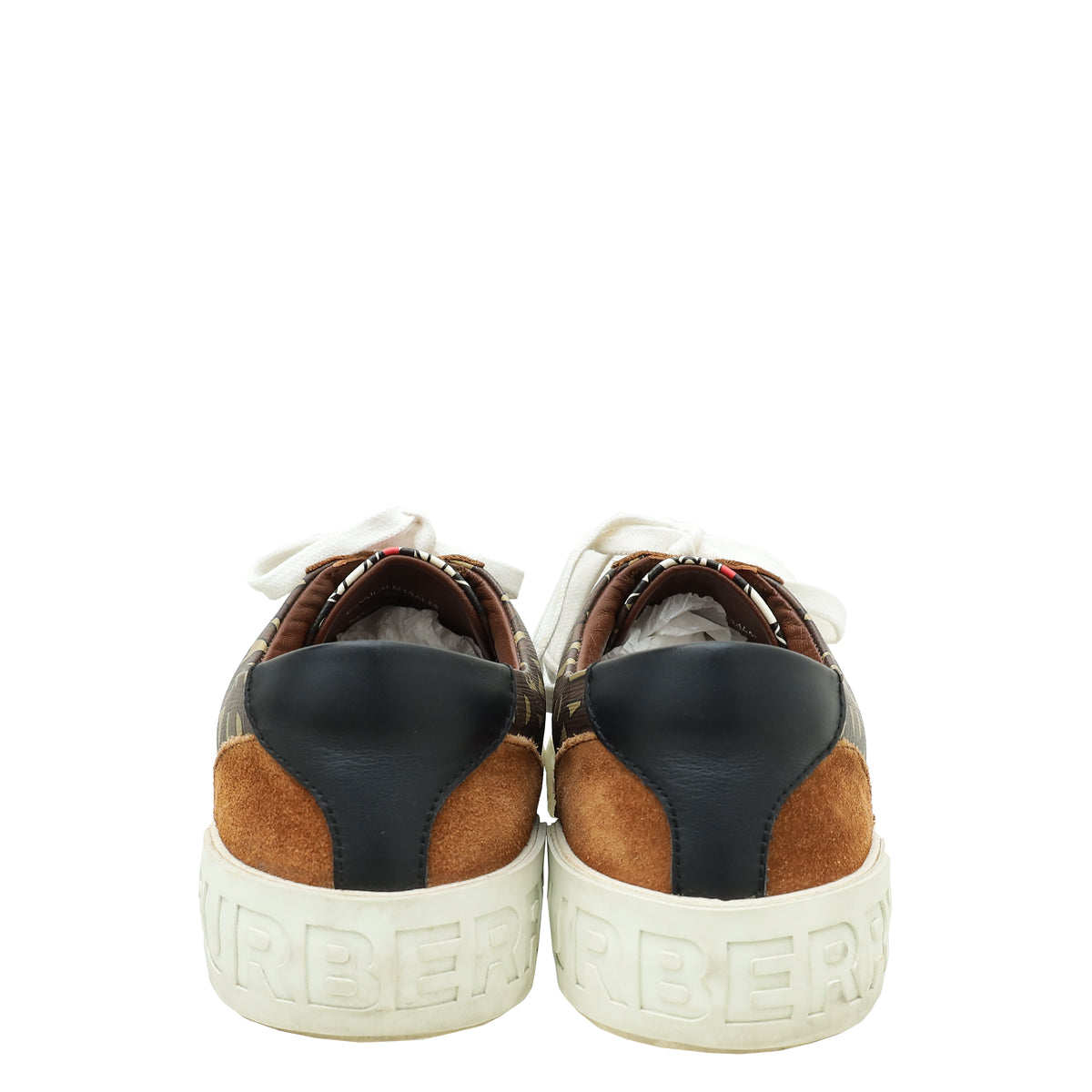 Burberry Bicolor TB Suede Low Top Sneakers 39