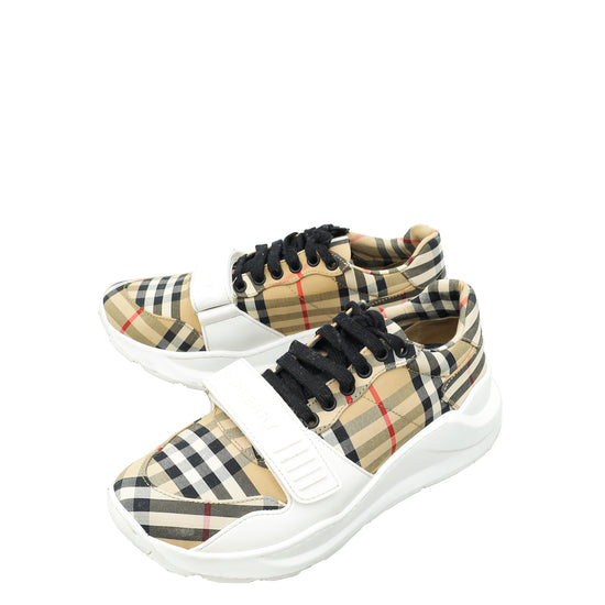 Burberry Beige Check Ramsey Sneaker 39