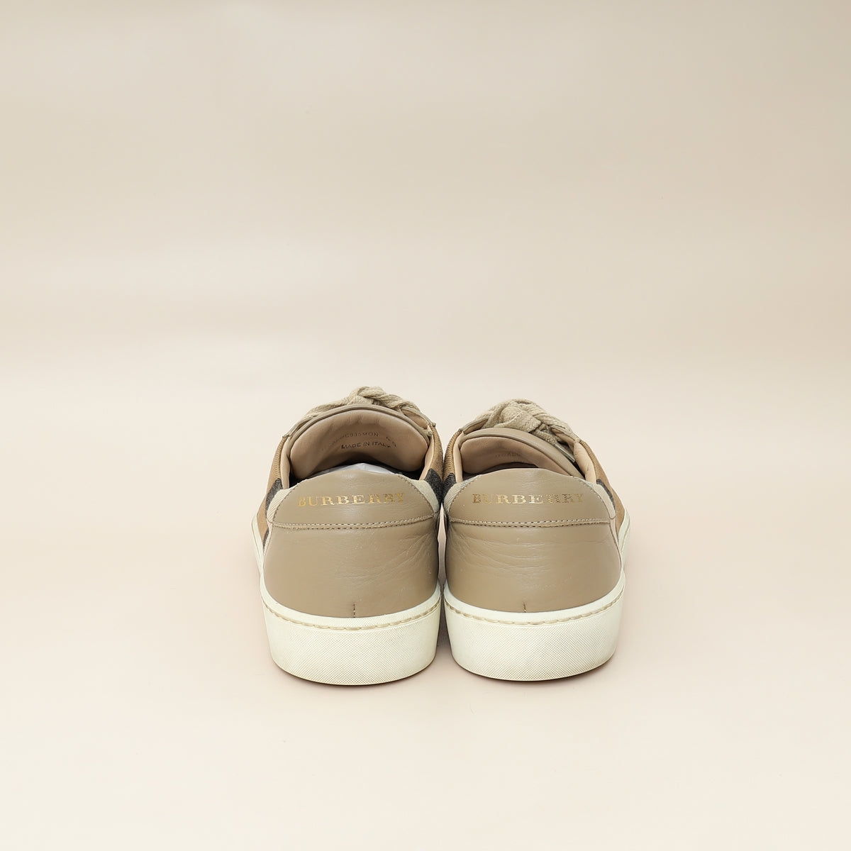 Burberry Nude Beige Salmond Sneakers 40-Burberry-THE CLOSET
