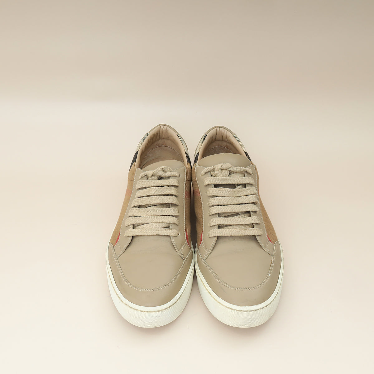 Burberry Nude Beige Salmond Sneakers 40-Burberry-THE CLOSET