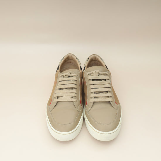 Burberry Nude Beige Salmond Sneakers 40-Burberry-THE CLOSET