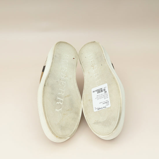 Burberry Nude Beige Salmond Sneakers 40-Burberry-THE CLOSET