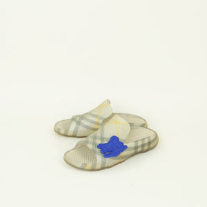 Burberry Beige Stingray Check Rubber Sandals 40