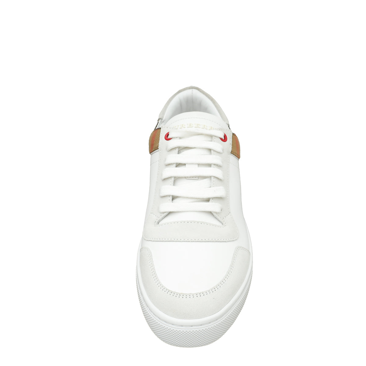 Burberry White Reeth Check Low Sneaker 41