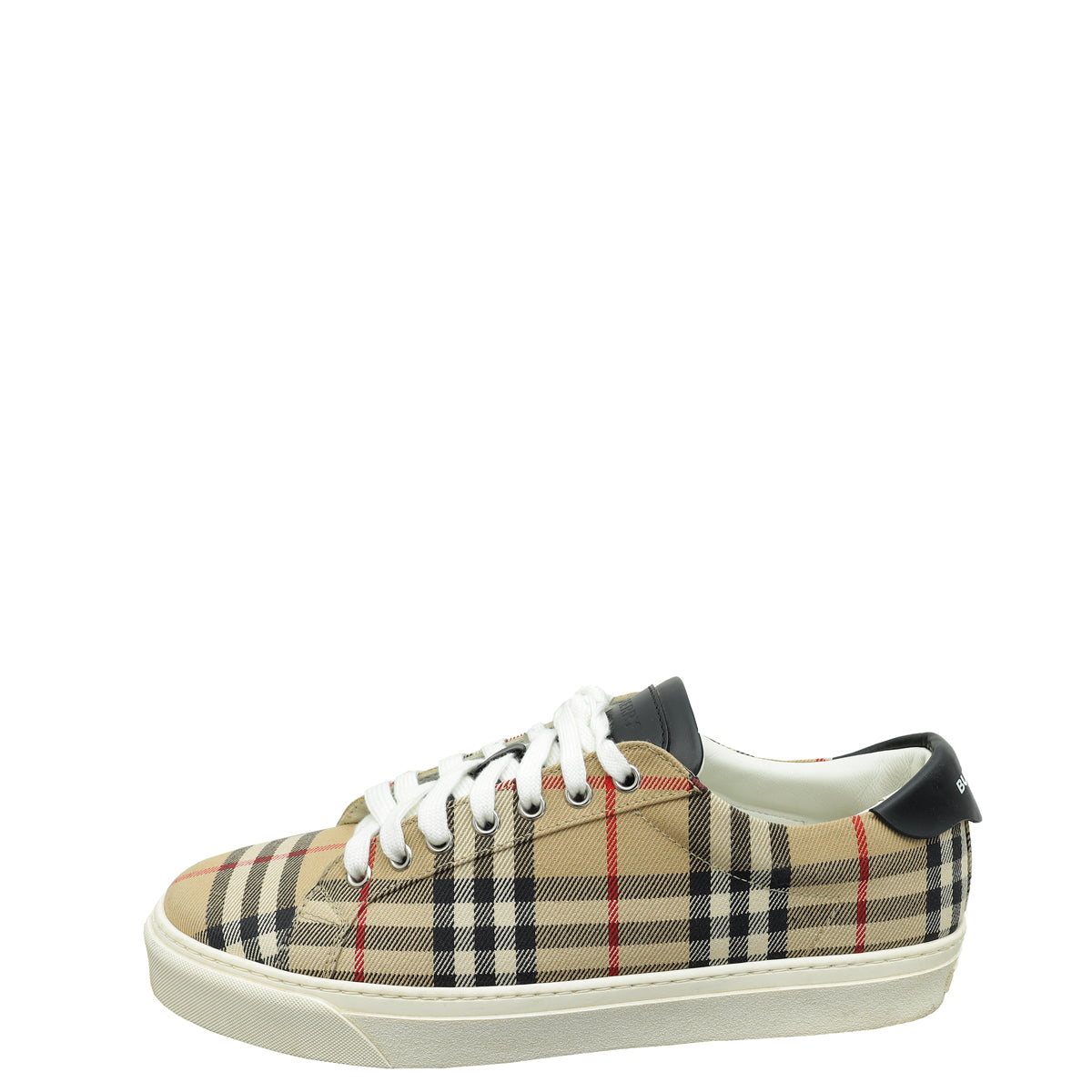 Burberry Beige Archive Rangleton Check Low Top Sneaker 43