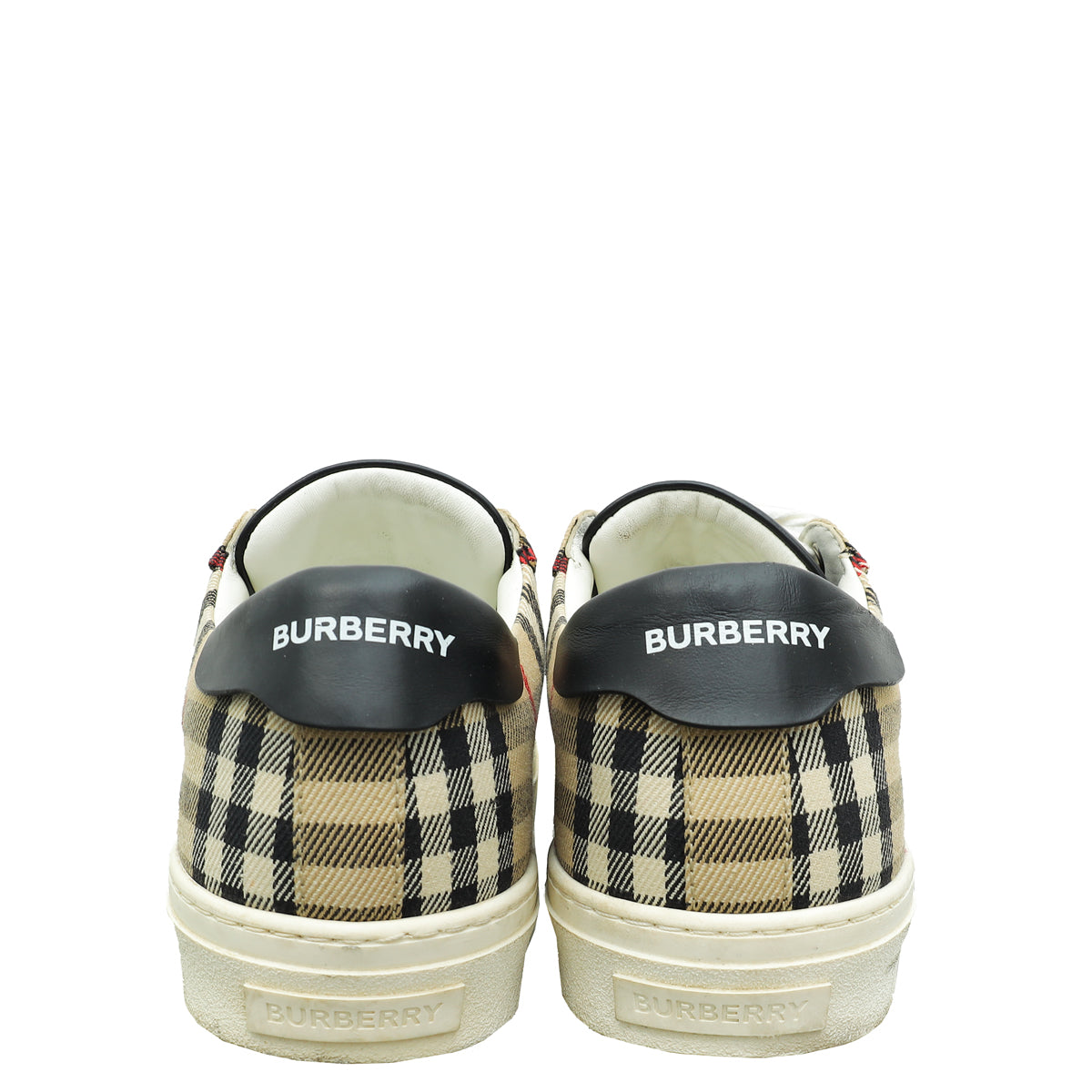 Burberry Beige Archive Rangleton Check Low Top Sneaker 43