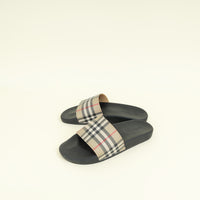 Burberry Archive Beige Vintage Check Furley Slides 44