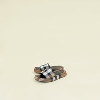 Burberry Beige Multicolor Buckingham Slides Sandal 36