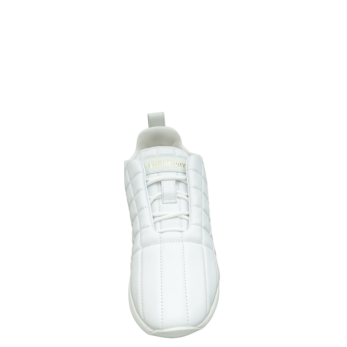 Burberry White Axburton Low-top Quilted Sneakers 37.5-Burberry-THE CLOSET