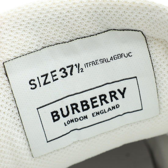 Load image into Gallery viewer, Burberry White Axburton Low-top Quilted Sneakers 37.5
