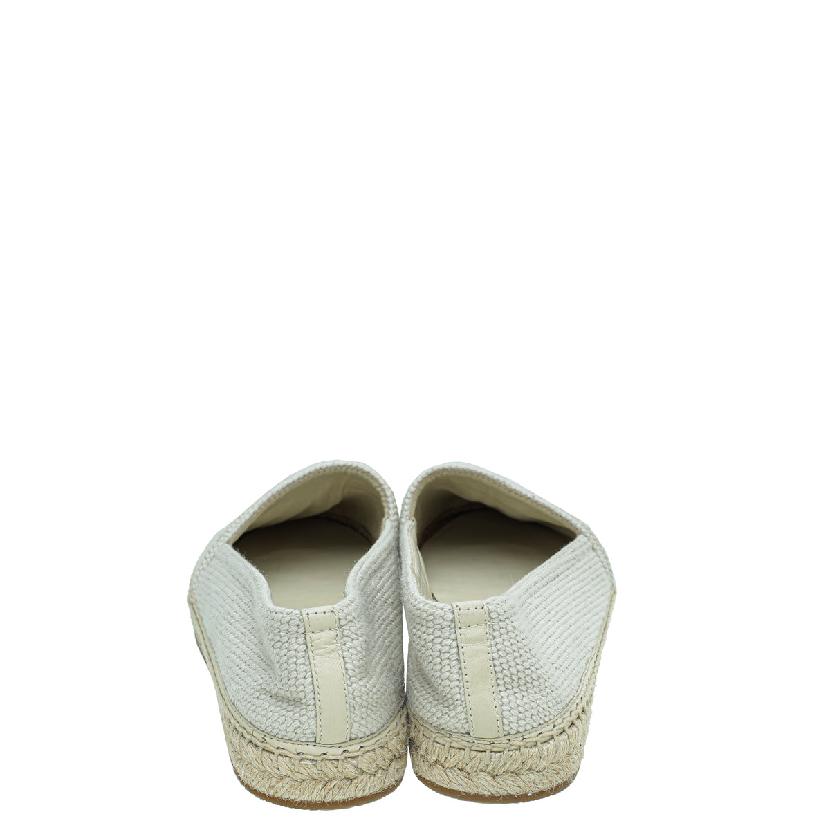 Burberry Off White TB Tabitha Canvas Espadrille 38