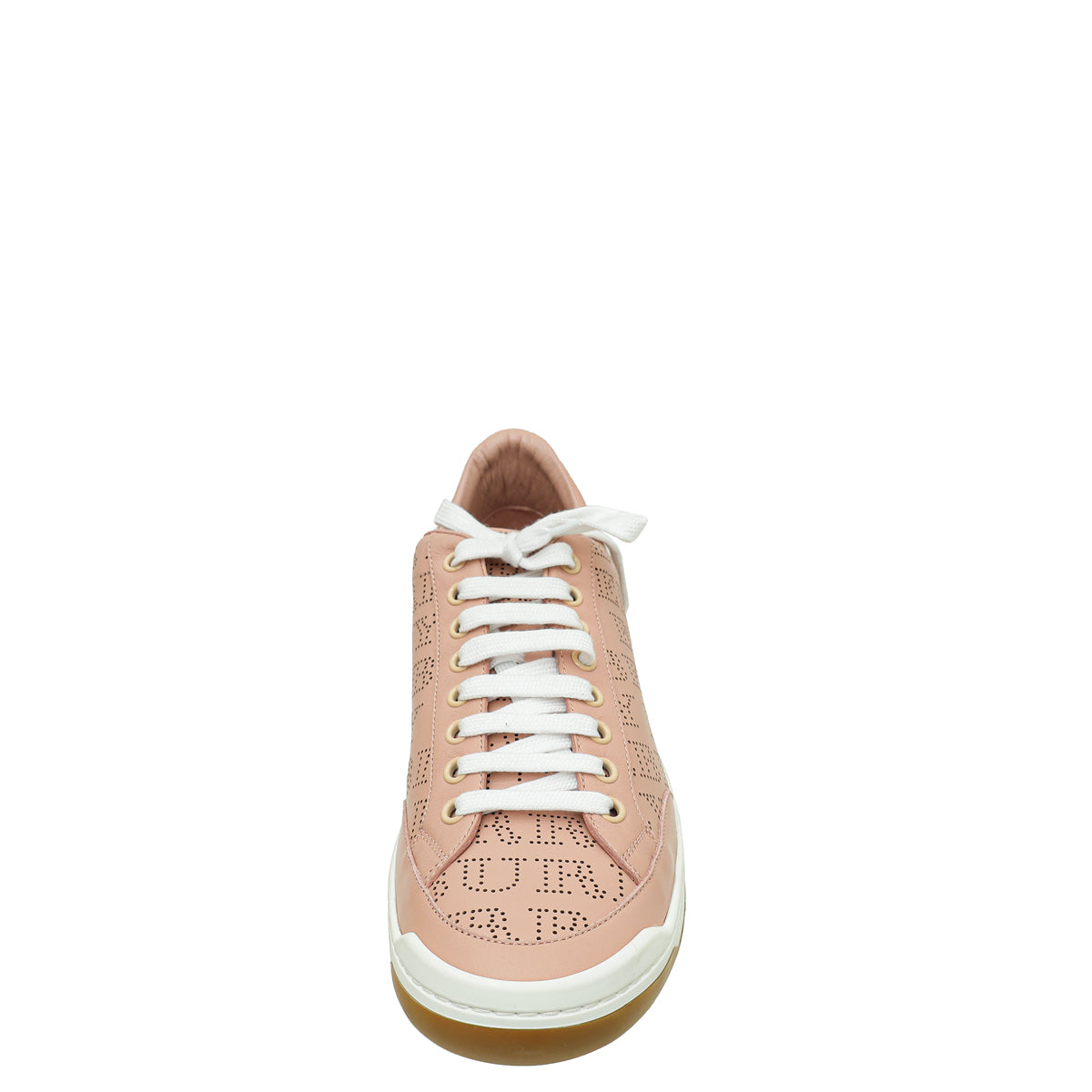 Burberry Pale Fawn Pink Perforated Timsbury Sneakers 41-Burberry-THE CLOSET