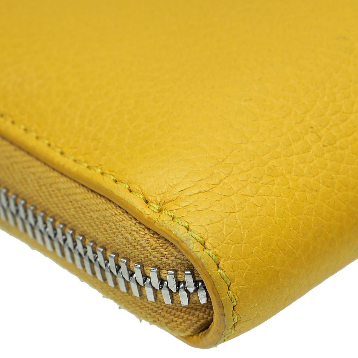 Burberry Yellow Zip Around Organizer Wallet