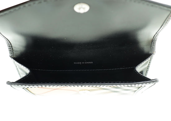 Burberry Bicolor Nova Check Buckle Compact Wallet