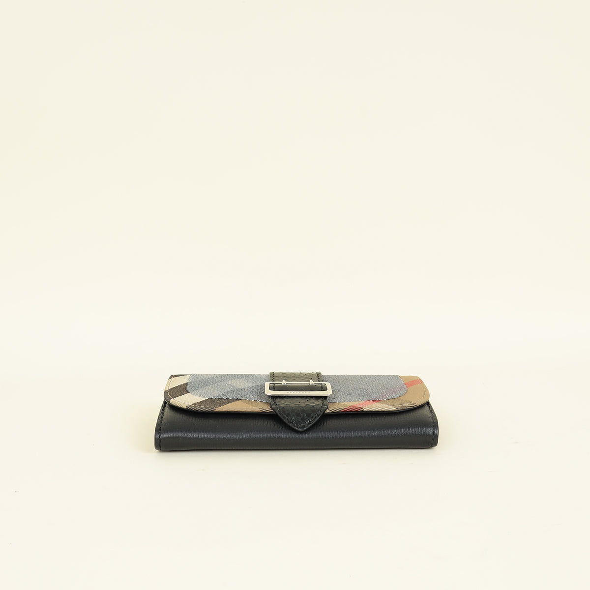 Burberry Bicolor Nova Check Buckle Sequins Continental Wallet