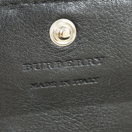 Burberry Bicolor Nova Check Buckle Sequins Continental Wallet