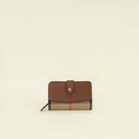 Burberry Bicolor House Check Hampstead French Wallet