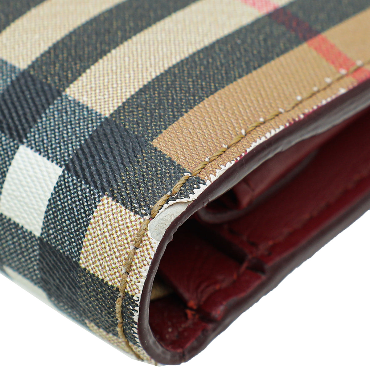 Burberry Bicolor Haymarket Check Wallet