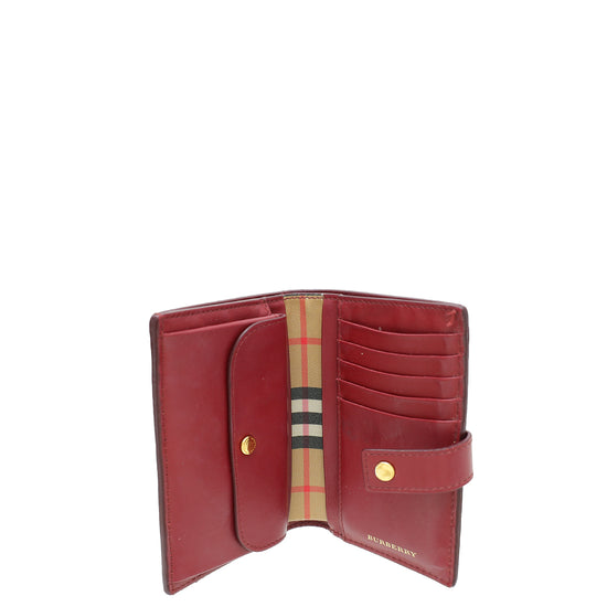 Burberry Bicolor Haymarket Check Wallet